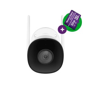 Câmera de Vídeo Externa Wi-Fi Full HD Intelbras iM5 SC c/ MicroSD WD Purple de 32GB p/ Segurança Eletrônica